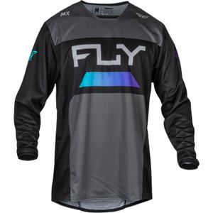 Motokrosový dres FLY Racing Kinetic Reload 2024 šedo-černo-modrý