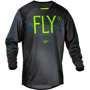 Dětský motokrosový dres FLY Racing Prodigy černo-fluo zeleno-modrý