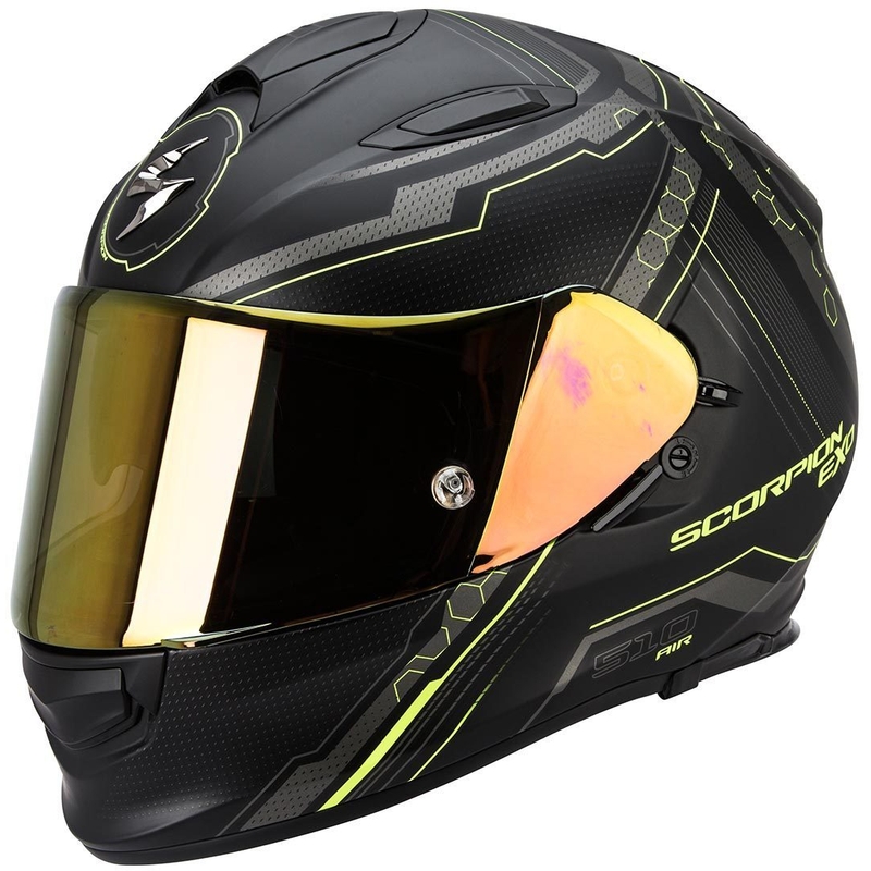 Integrální přilba na motorku Scorpion EXO-510 Air Sync černá matná-fluo žlutá