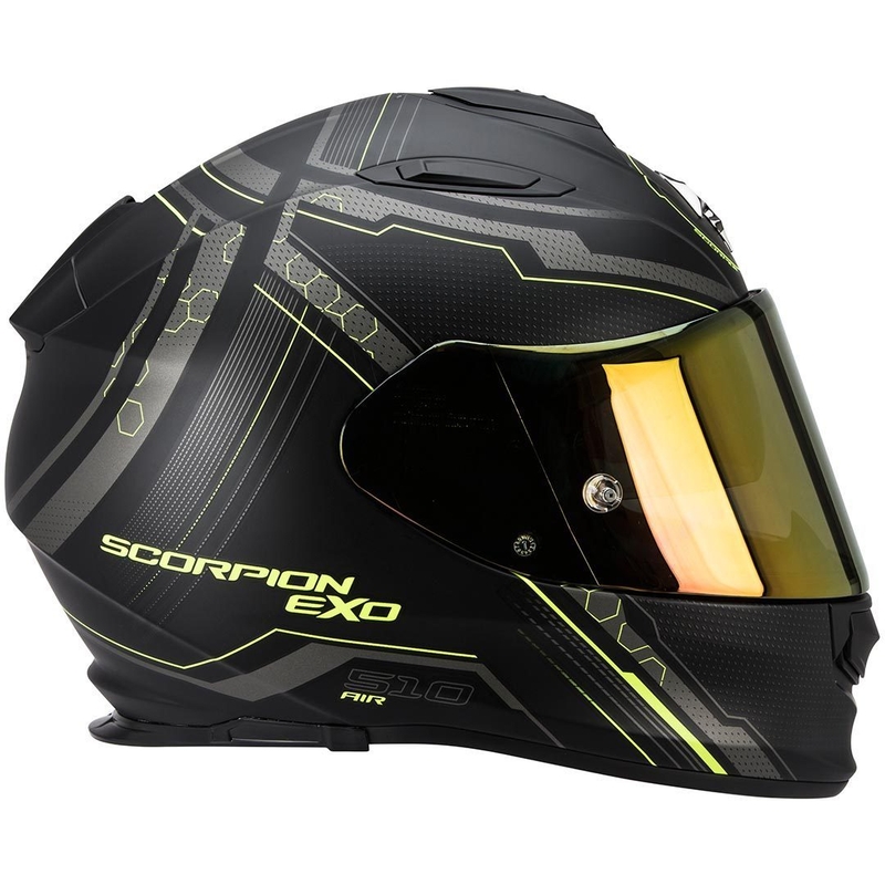 Integrální přilba na motorku Scorpion EXO-510 Air Sync černá matná-fluo žlutá