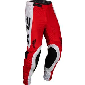 Motokrosové kalhoty FLY Racing Lite 2024 červeno-bílo-černé