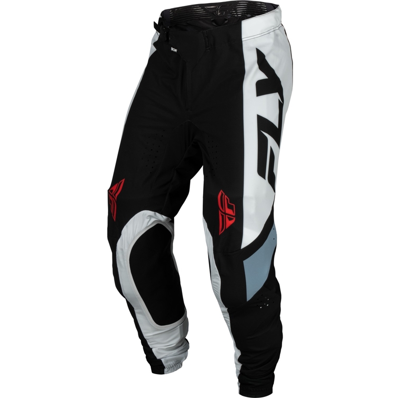 Motokrosové kalhoty FLY Racing Lite 2024 černo-bílo-šedé