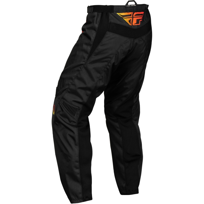 Dětské motokrosové kalhoty FLY Racing F-16 2024 černo-žluto-oranžové