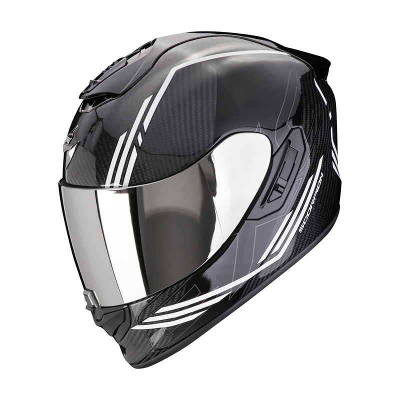 Integrální přilba na motorku Scorpion EXO-1400 EVO II CARBON AIR REIKA černo-bílá výprodej