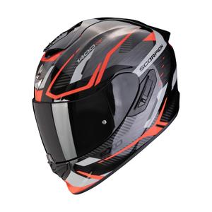Integrální helma na motorku Scorpion EXO-1400 EVO II AIR ACCORD šedo-červená