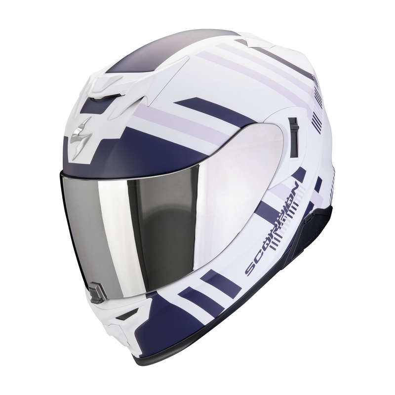 Integrální helma na motorku Scorpion EXO-520 EVO AIR BANSHEE matná bílo-modro-fialová výprodej