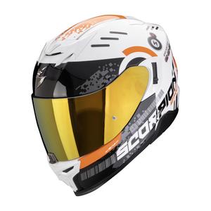 Integrální helma na motorku Scorpion EXO-520 EVO AIR TITAN bílo-oranžová