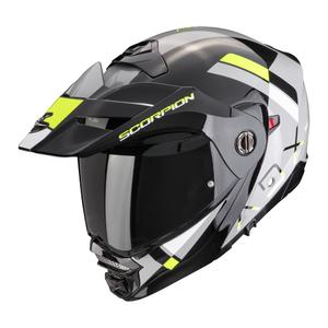 Výklopná helma na motorku Scorpion ADX-2 GALANE šedo-černo-fluo žlutá
