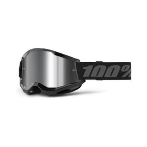 Motokrosové brýle 100% STRATA 2 New černé (stříbrné plexi)