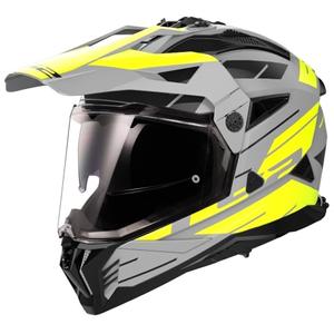 Enduro helma na motorku LS2 MX702 PIONEER II NAMIB šedo-fluo žlutá