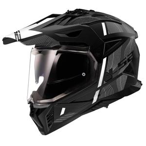 Enduro helma na motorku LS2 MX702 PIONEER II HILL matná černo-bílá