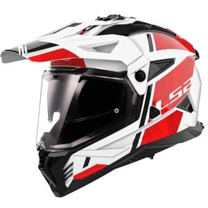 Enduro helma na motorku LS2 MX702 PIONEER II HILL bílo-červená