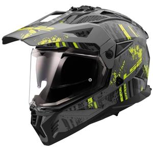 Enduro helma na motorku LS2 MX702 PIONEER II CRAZY černo-fluo žlutá