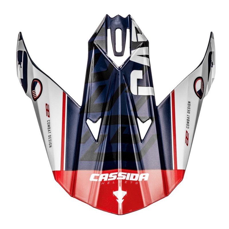 Kšilt pro přilby Cassida Cross Cup Sonic modro-bílo-červený