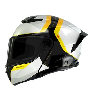 Vyklápěcí helma na motorku MT ATOM 2 SV EMALLA B3 bílo-černo žlutá