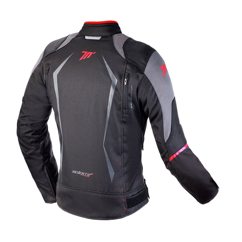 Dámská bunda na motorku SEVENTY DEGREES SD-JR49 černo-červená
