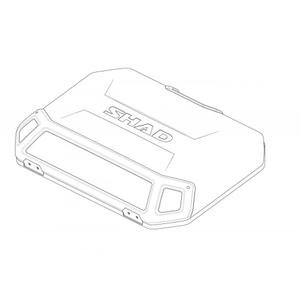 Aluminium cover SHAD 203163RB (pro kufry TERRA) černý