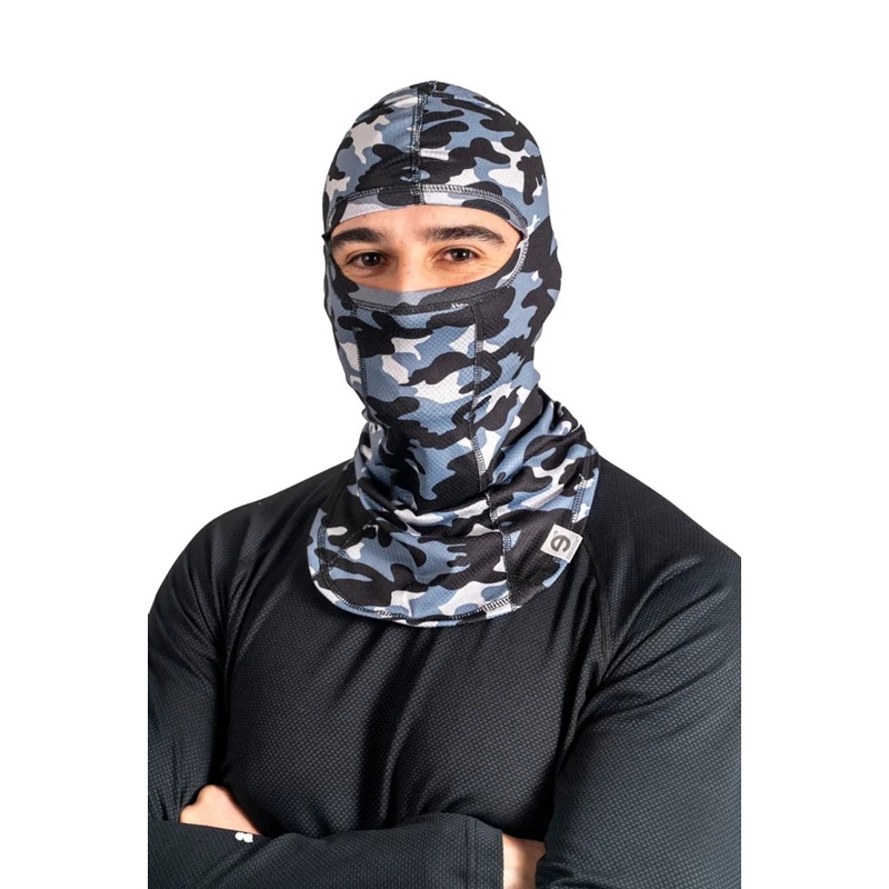 Kukla na motorku nanosilver® maskáčově-šedá