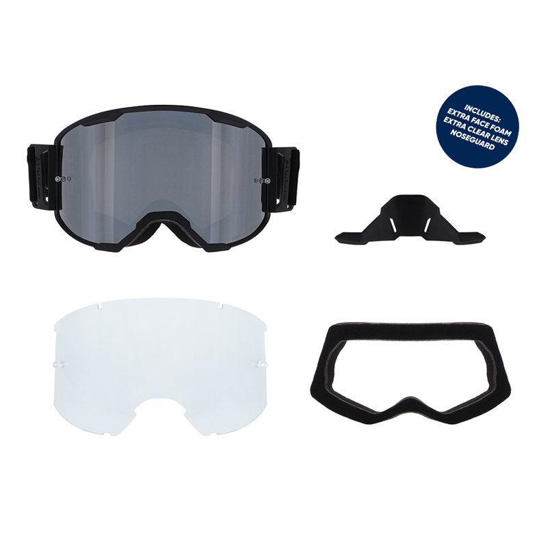 Motokrosové brýle Red Bull Spect STRIVE S černé s kouřovým sklem