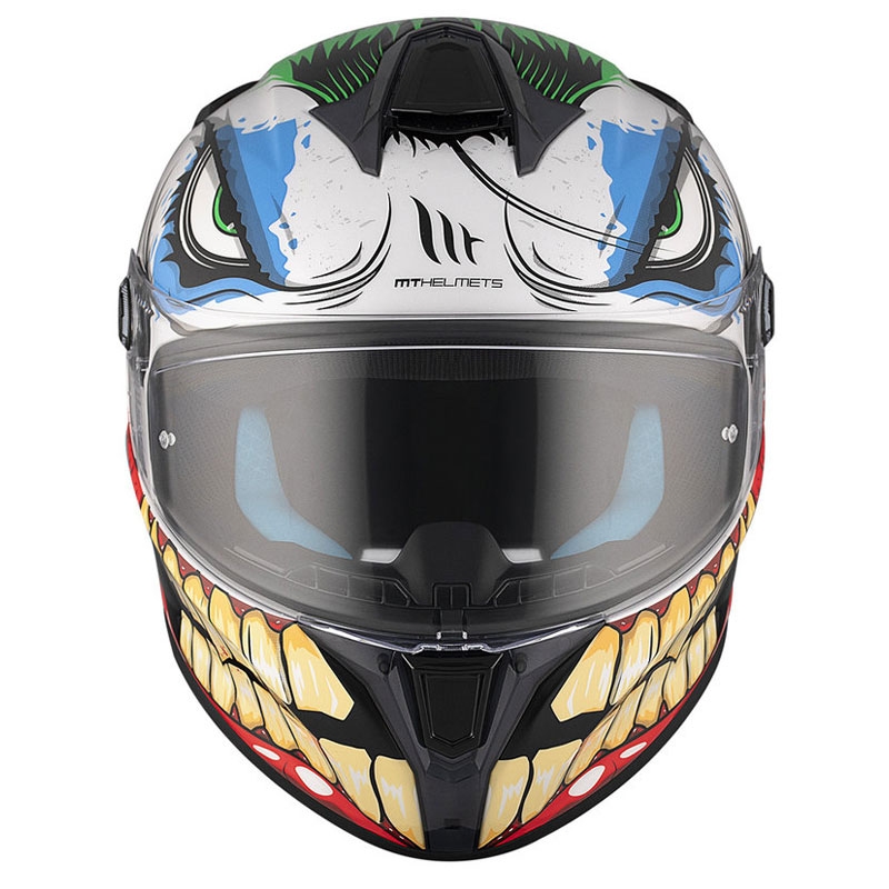 Integrální helma na motorku MT TARGO S JOKE A5 bílo-černo-červená