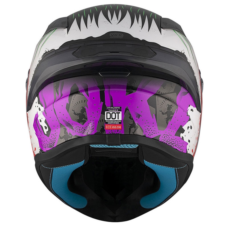 Integrální helma na motorku MT TARGO S JOKE A5 bílo-černo-červená