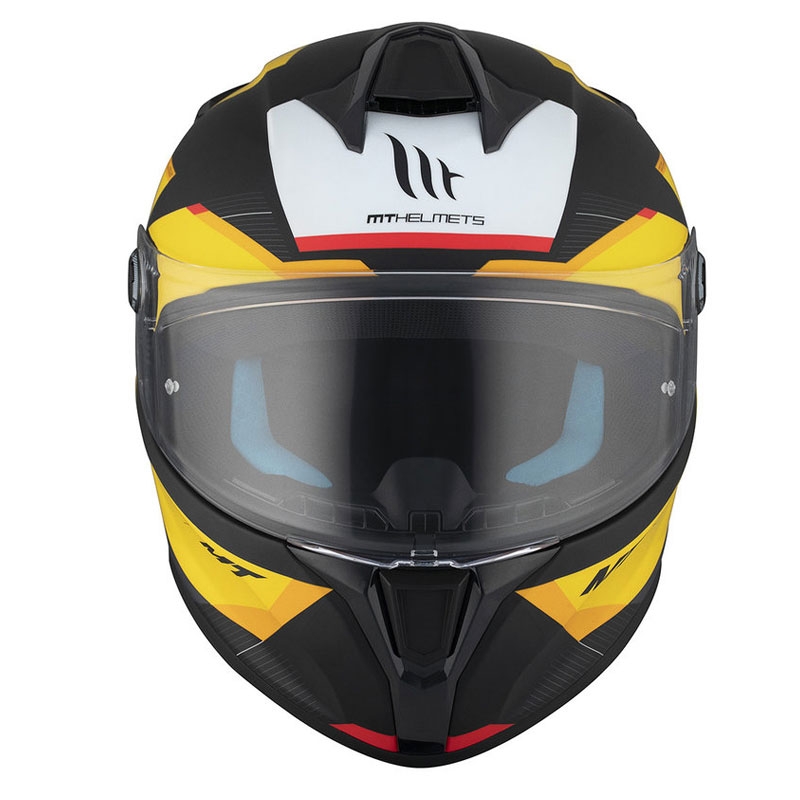 Integrální helma na motorku MT TARGO S KAY B3 matná černo-bílo-žlutá