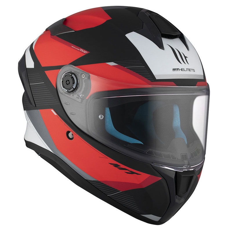 Integrální helma na motorku MT TARGO S KAY B5 matná černo-červeno-bílá výprodej
