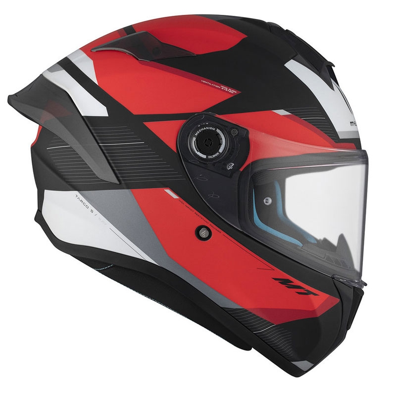 Integrální helma na motorku MT TARGO S KAY B5 matná černo-červeno-bílá výprodej