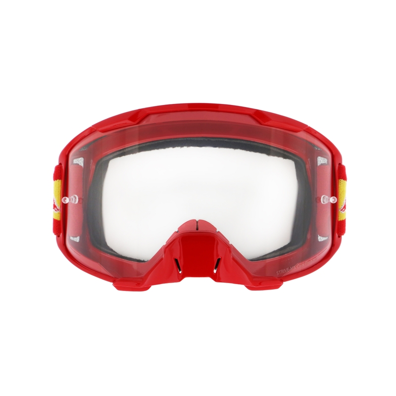 Motokrosové brýle Red Bull Spect STRIVE S červené s čirým sklem
