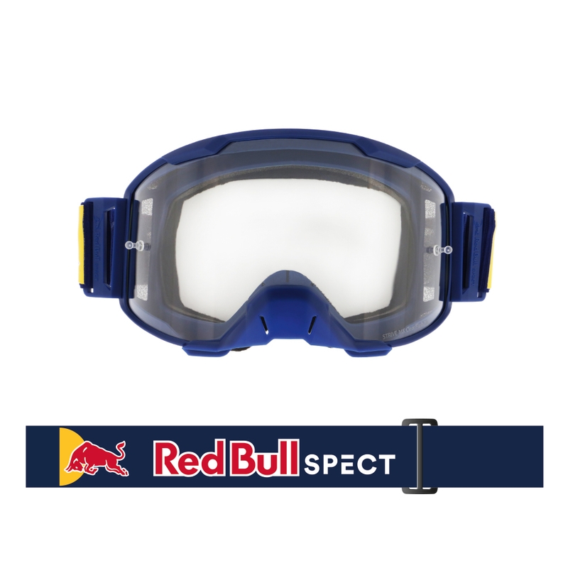 Motokrosové brýle Red Bull Spect STRIVE S tmavě modré s čirým sklem