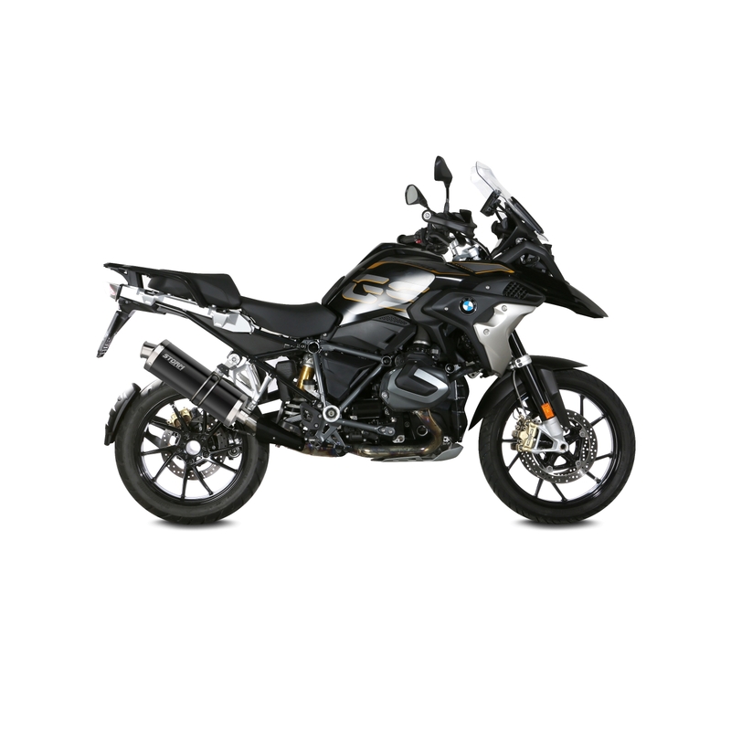 Koncovka výfuku STORM OVAL Černá ocel pro BMW R 1250 GS 2019-2023, BMW R 1250 GS Adventure 2019-2023