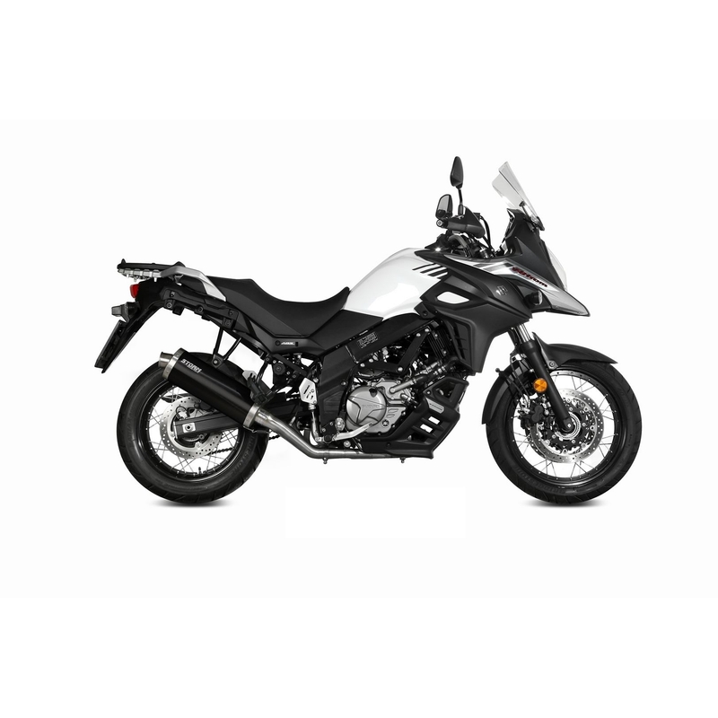 Koncovka výfuku STORM OVAL Černá ocel pro SUZUKI DL 650 V-STROM 2017-2024