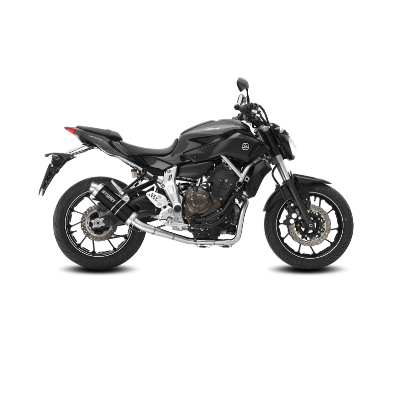 Výfuk kompletní 2x1 STORM GP Černá ocel