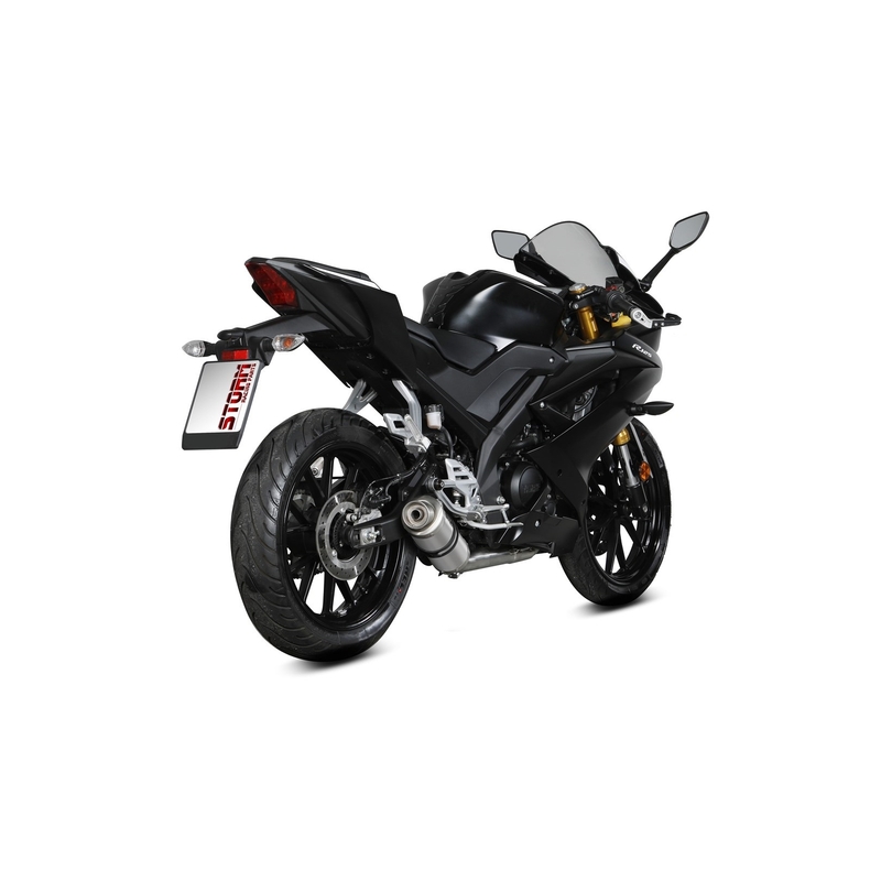 Výfuk kompletní 1x1 STORM GP Nerez pro YAMAHA YZF-R 125 2019-2024, YAMAHA MT 125 2020-2024