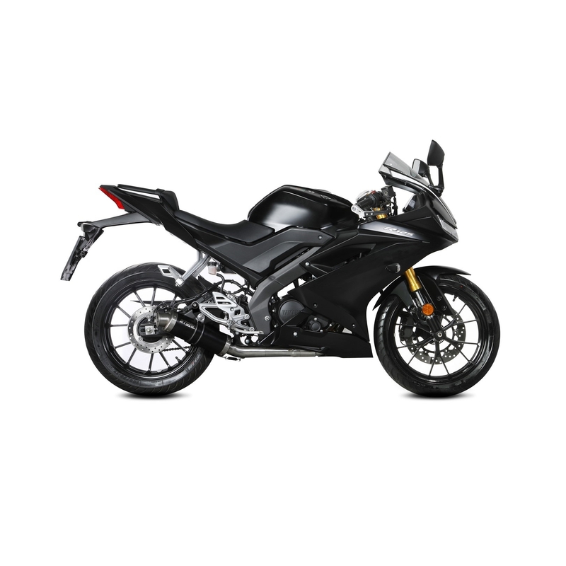 Výfuk kompletní 1x1 STORM GP černá pro YAMAHA YZF-R 125 2019-2024, YAMAHA MT 125 2020-2026