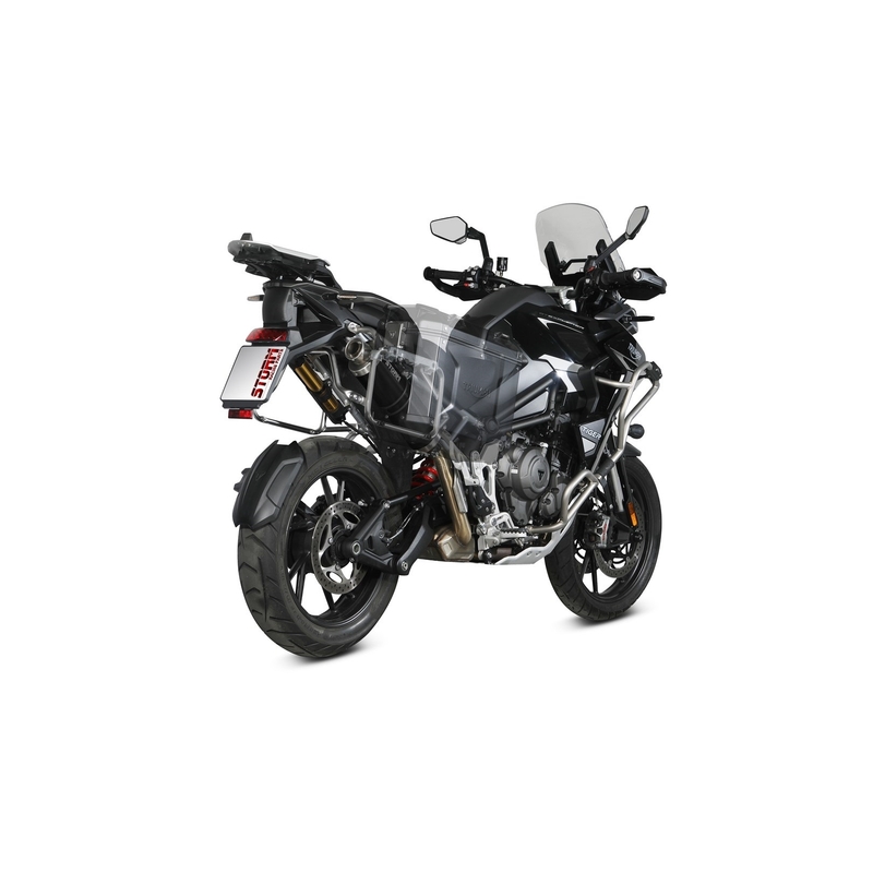 Koncovka výfuku STORM OVAL černá pro TRIUMPH Tiger 1200 Explorer / GT Explorer 2021-2026