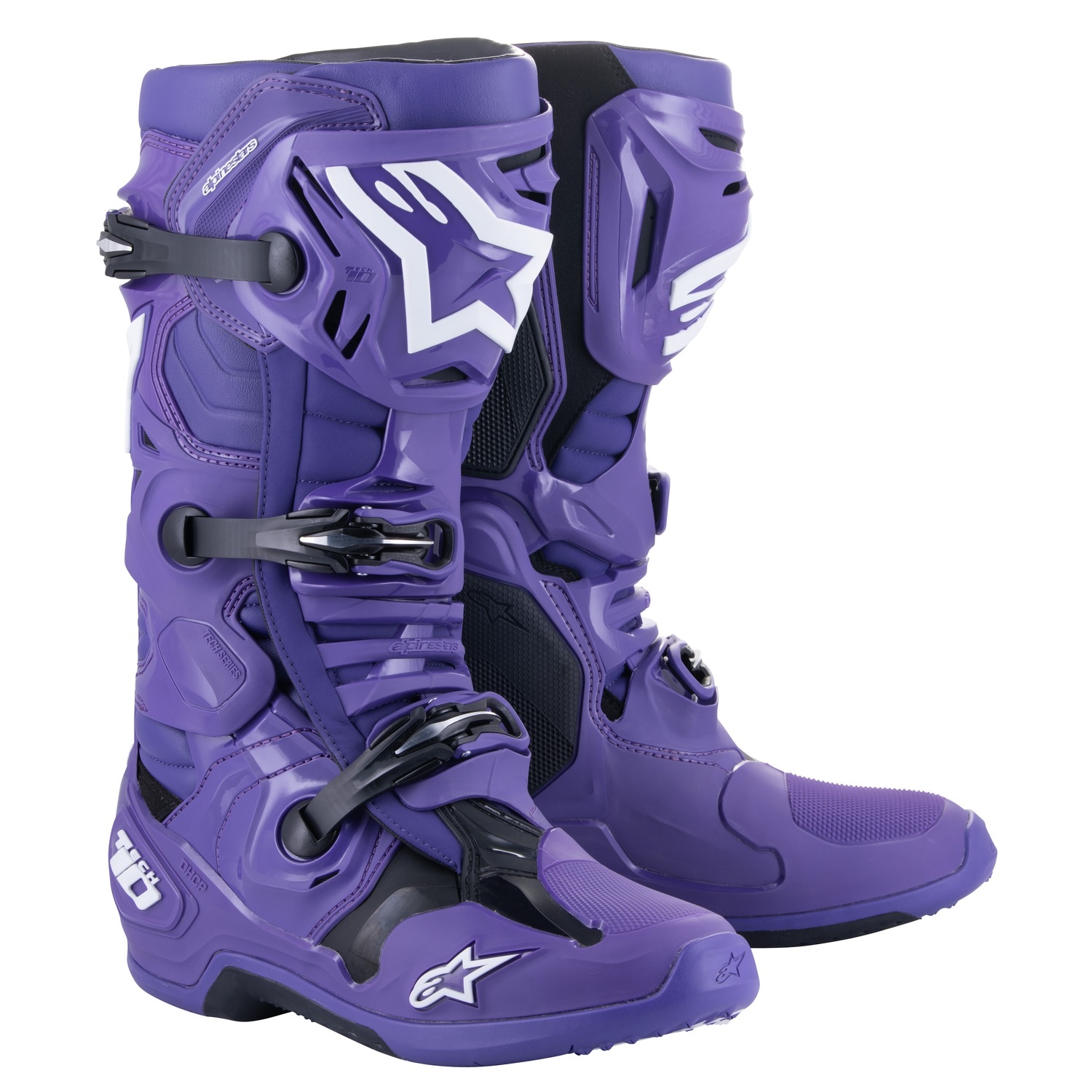 Boty na motorku Alpinestars Tech 10 2024 fialovo-černo-bílé Velikost: 40,5
