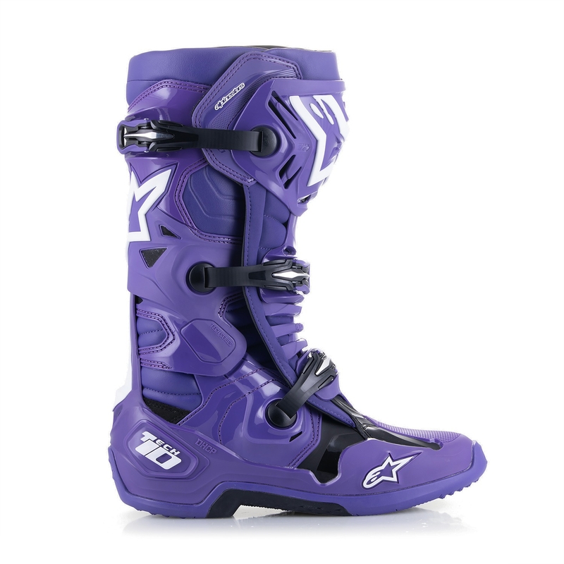 Boty na motorku Alpinestars Tech 10 fialovo-černo-bílé