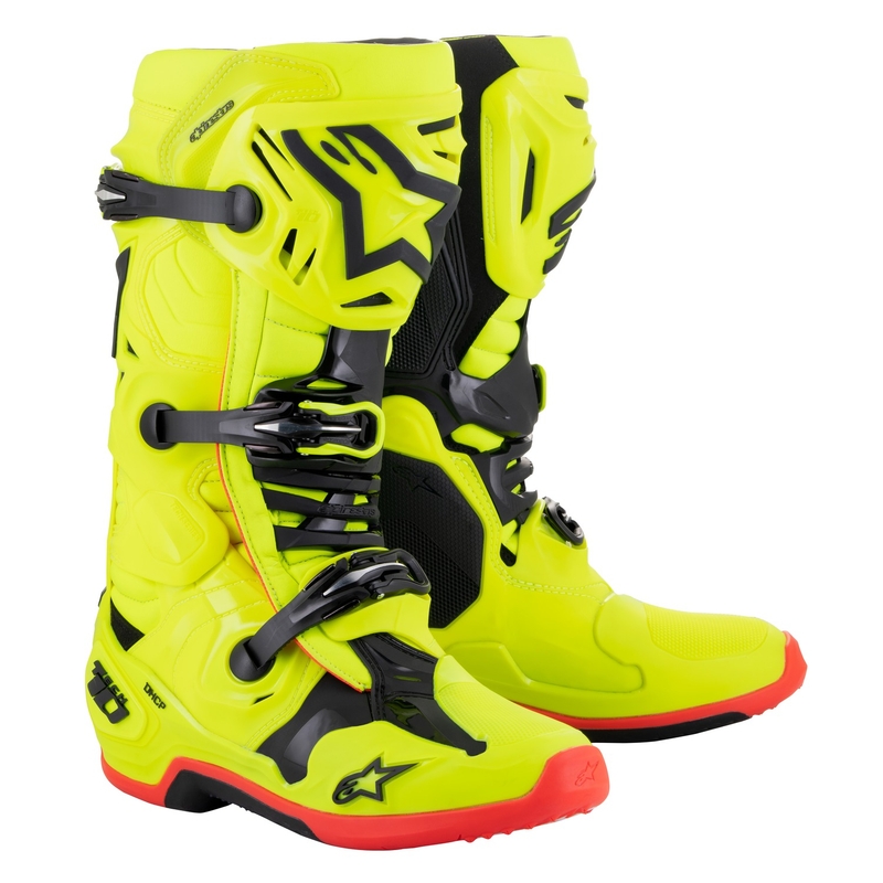 Boty na motorku Alpinestars Tech 10 2024 žlutá fluo-černo-červené fluo