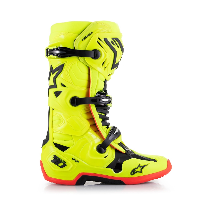 Boty na motorku Alpinestars Tech 10 2024 žlutá fluo-černo-červené fluo