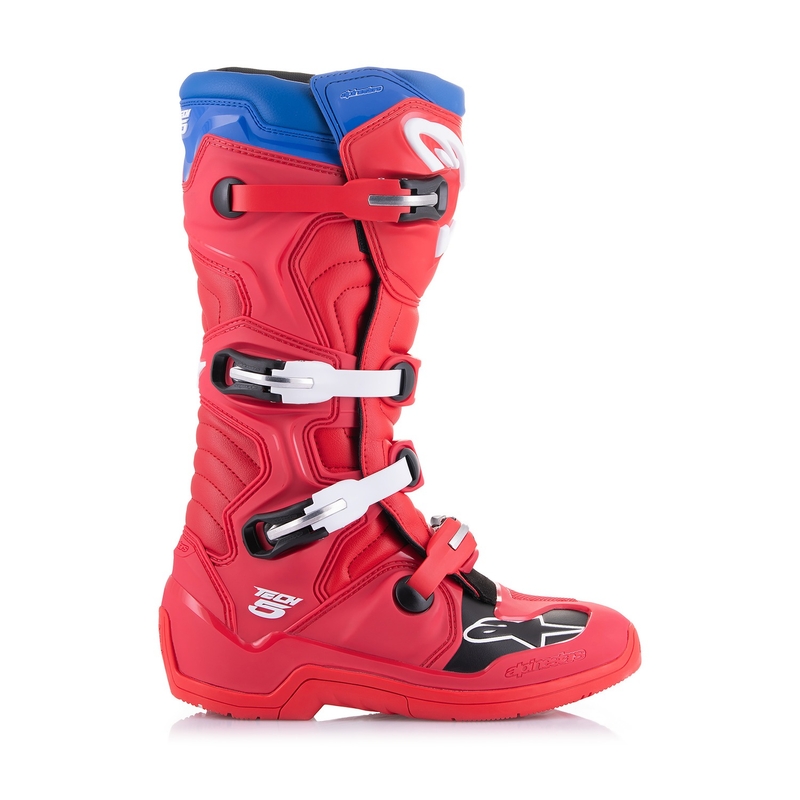 Boty na motorku Alpinestars Tech 5 2024 červeno-modro-bílo-černé