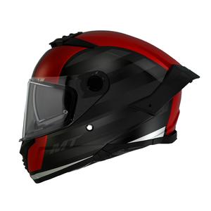Integrální helma na motorku MT THUNDER 4 SV TREADS B5 černo-červená