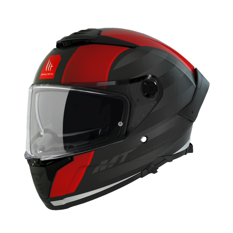 Integrální helma na motorku MT THUNDER 4 SV TREADS B5 černo-červená