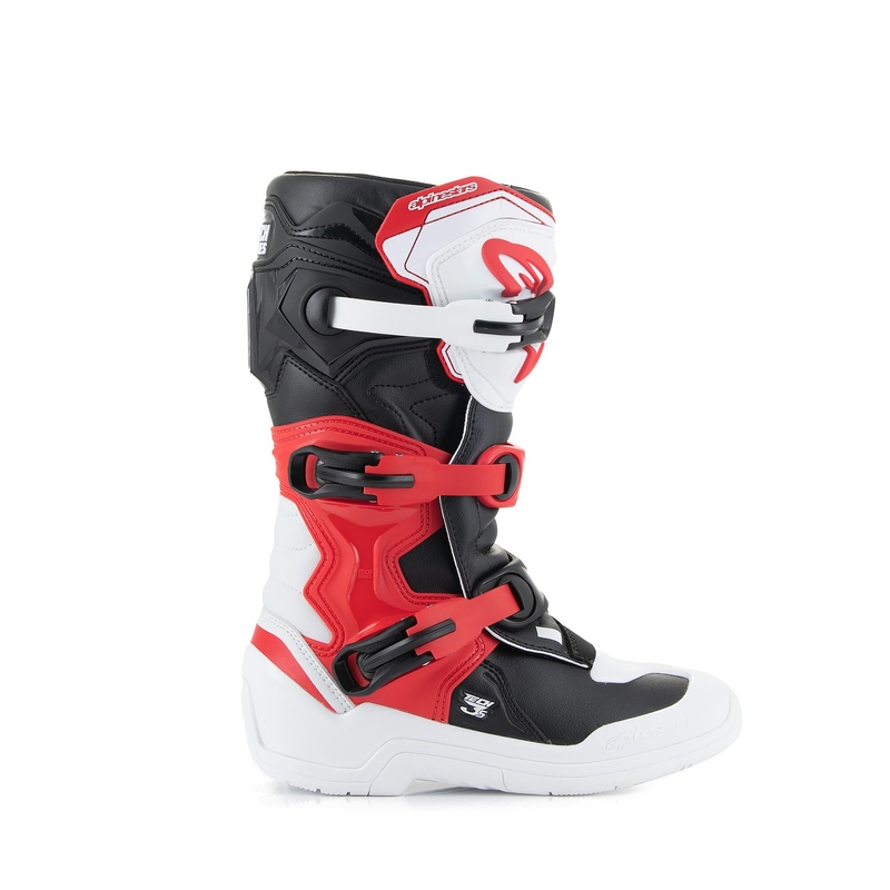 Dětské boty na motorku Alpinestars Tech 3S Youth bílo-černo-červené
