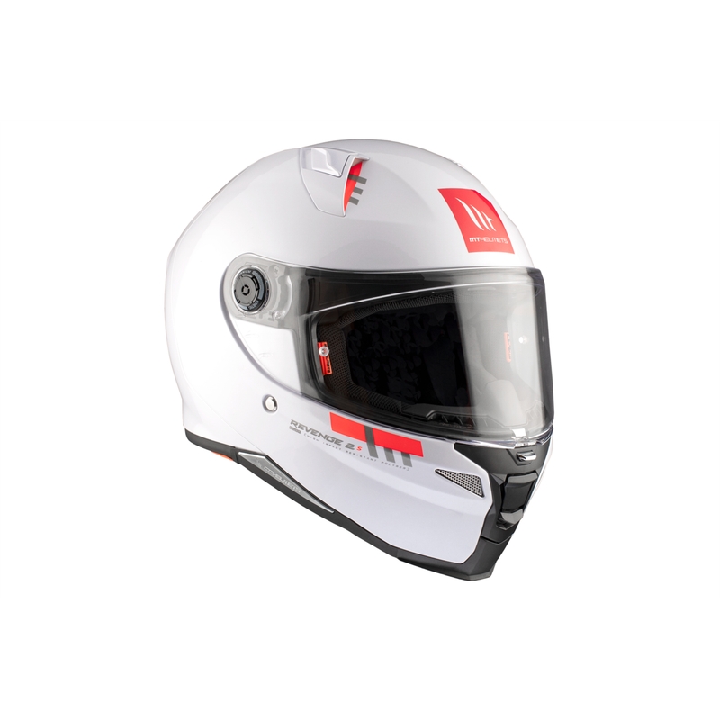 Integrální helma na motorku MT REVENGE 2 S SOLID A0 lesklá bílá