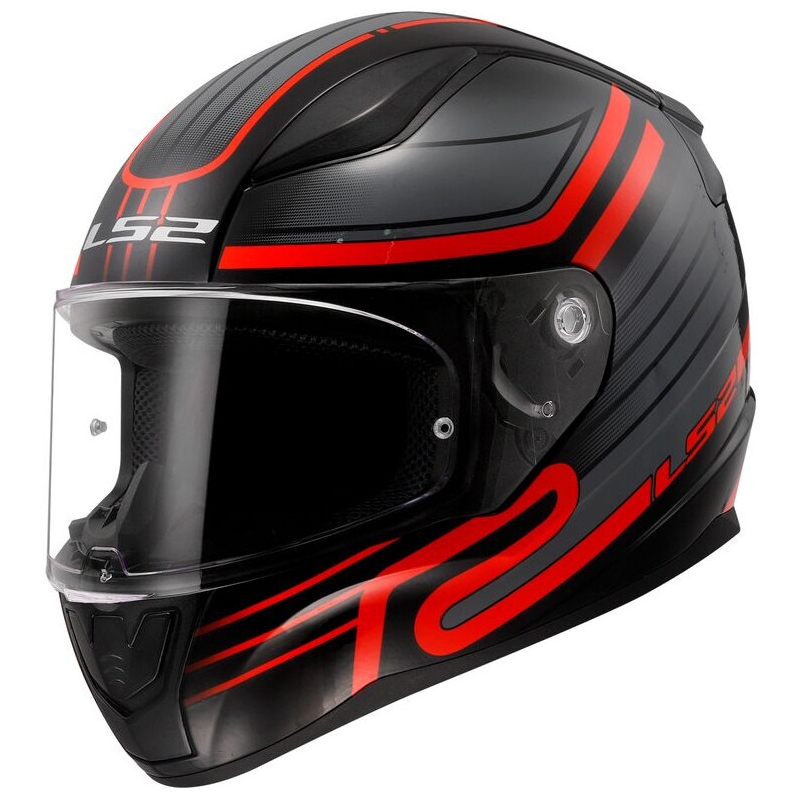 Integrální helma na motorku LS2 FF353 RAPID II Circuit černo-červená lesklá