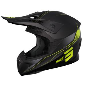 Motokrosová helma na motorku Shot Pulse Edge černo-fluo žlutá matná