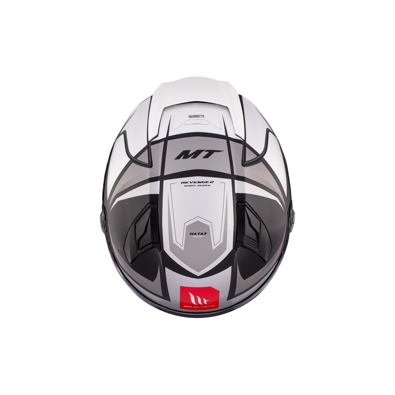 Integrální helma na motorku MT REVENGE 2 S HATAX B2 černo-šedo-bílá
