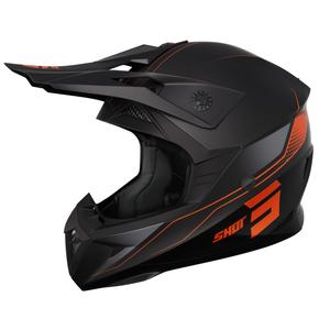 Motokrosová helma na motorku Shot Pulse Edge oranžová matná