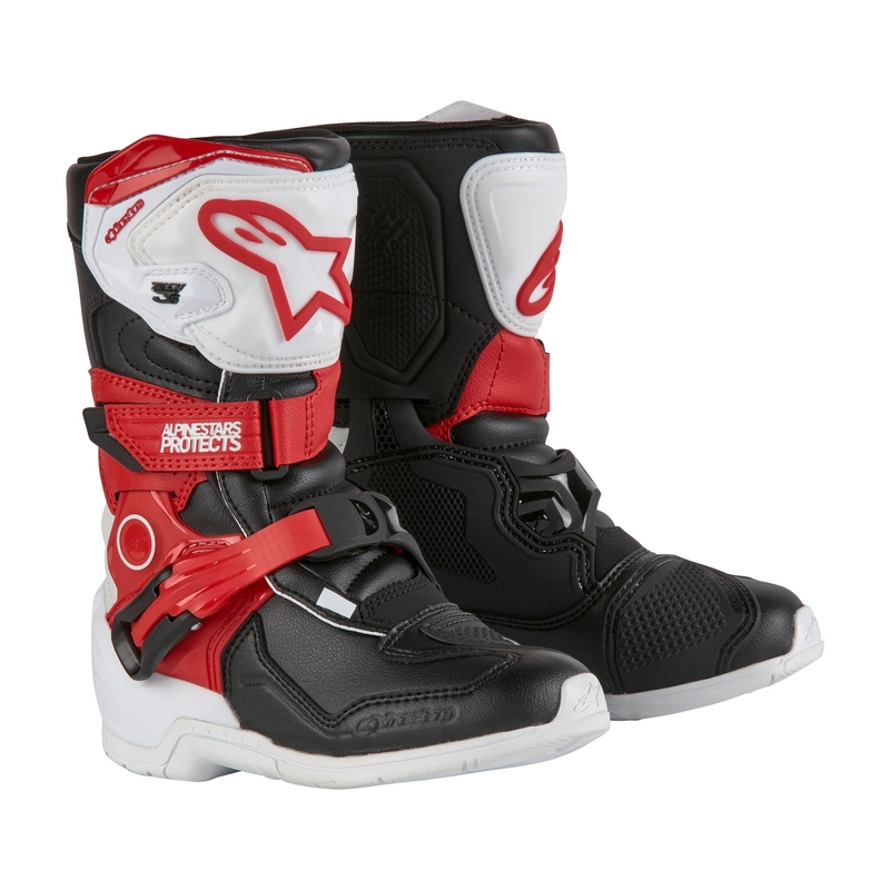 Dětské boty na motorku Alpinestars Tech 3S Kids 2024 černo-bílo-červené